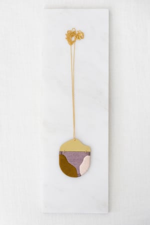 Image of INGEL pendant in Lilac with Olive and Blush 