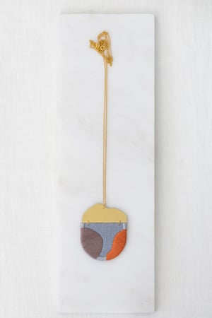 Image of INGEL pendant in Grey with Lilac and Orange