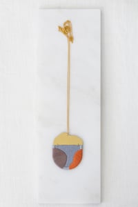 Image 3 of INGEL pendant in Grey with Lilac and Orange