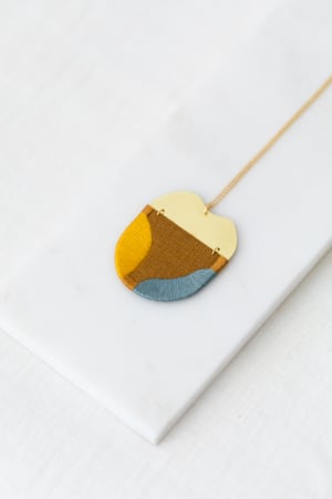 Image of INGEL pendant in Ginger with Mustard and Steel