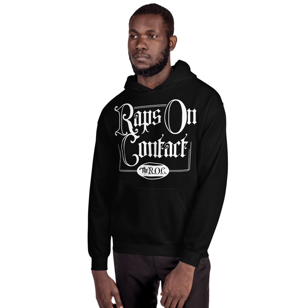 Image of Black Raps On Contact Pullover Hoodie