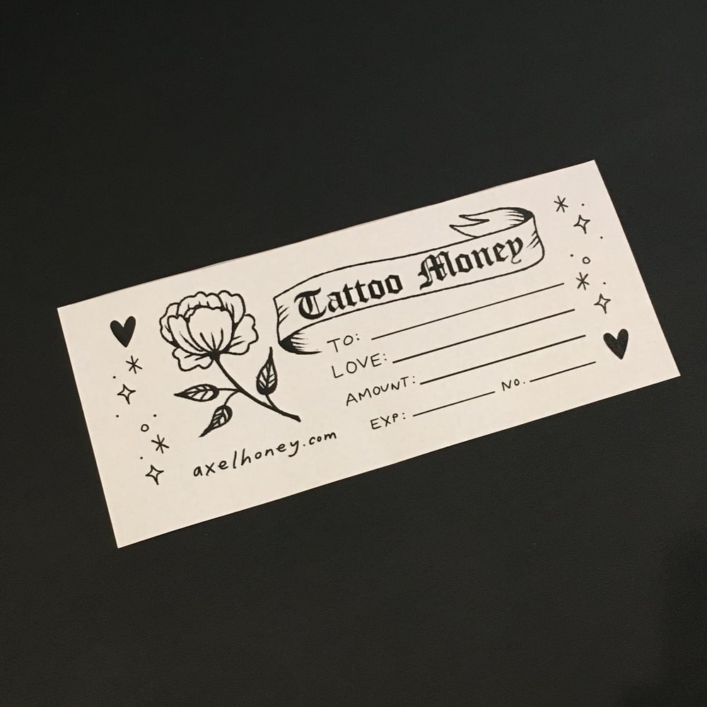 Tattoo Gift Certificate Ideas