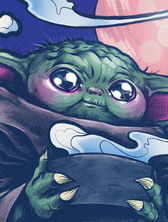 Image of Baby Yoda 11x17 print 
