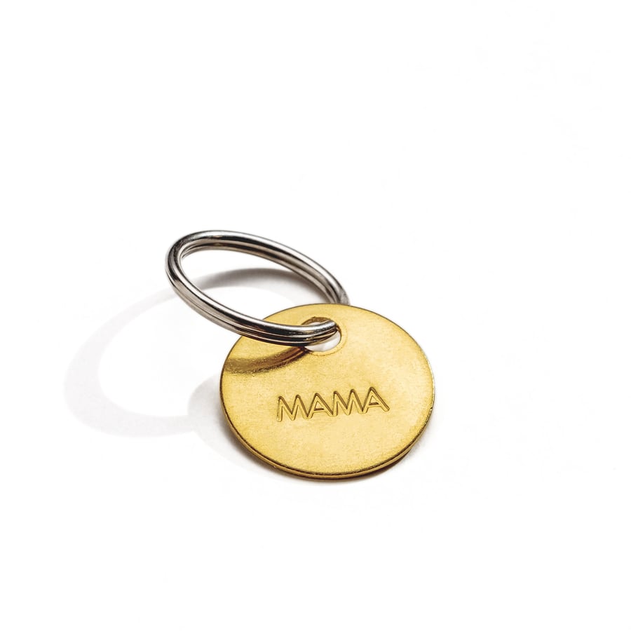 Image of MAMA Small Brass Keychain