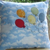 Image of *NEW* Rainbow of Balloons Cushion