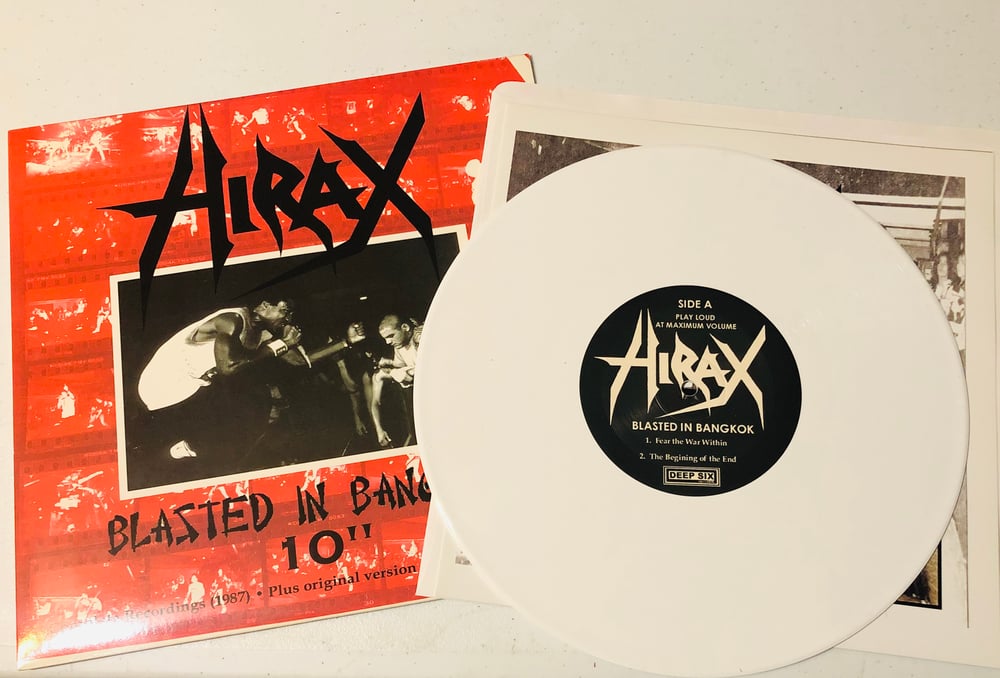 HIRAX - "Blasted in Bangkok" (1987) 10" white vinyl