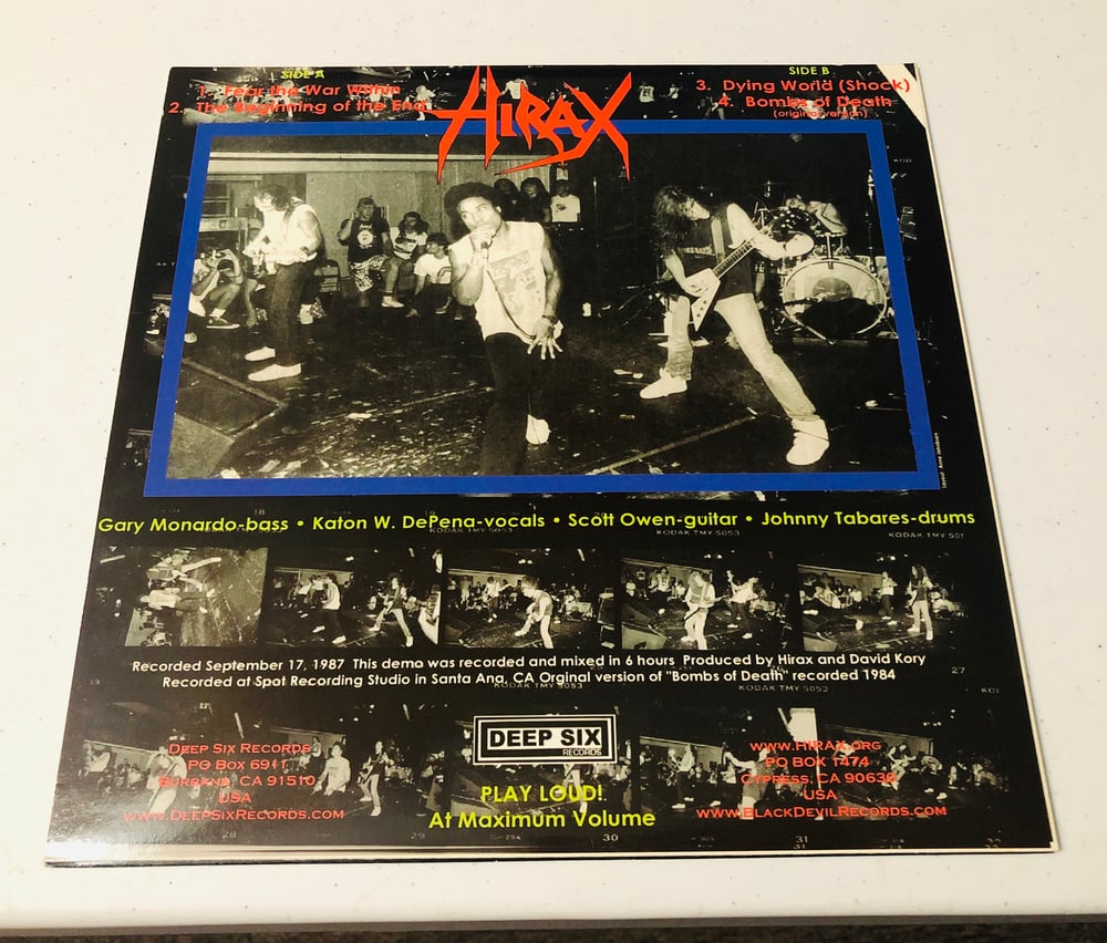 HIRAX - "Blasted in Bangkok" (1987) 10" white vinyl