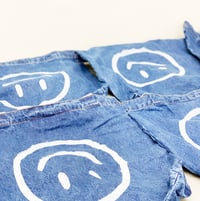 Image 3 of Upside Down Happy Face Denim Tote