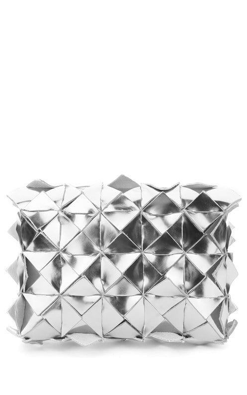 Image of Yup mini clutch in pelle effetto specchio