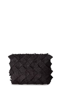 Image 4 of Yup mini clutch in pelle nero galuchat