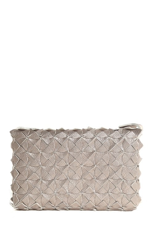 Image of Nahua clutch in pelle argento