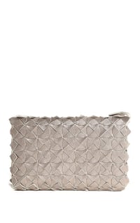 Image 4 of Nahua clutch in pelle argento