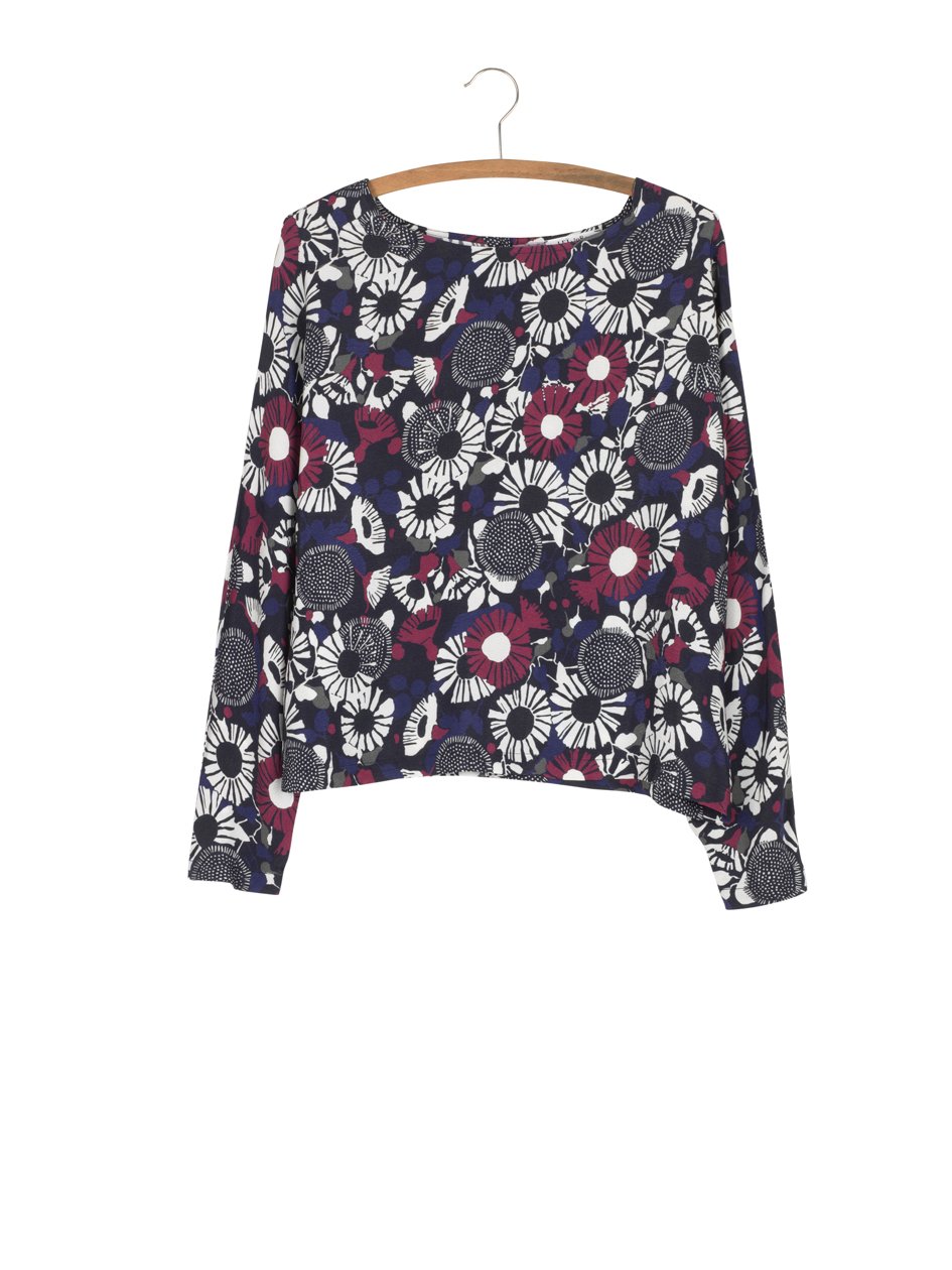 Image of Top kimono réversible boutonné crêpe viscose LISETTE 89€ -60%