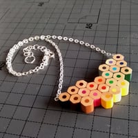 Image of sterling silver colour spectrum necklace