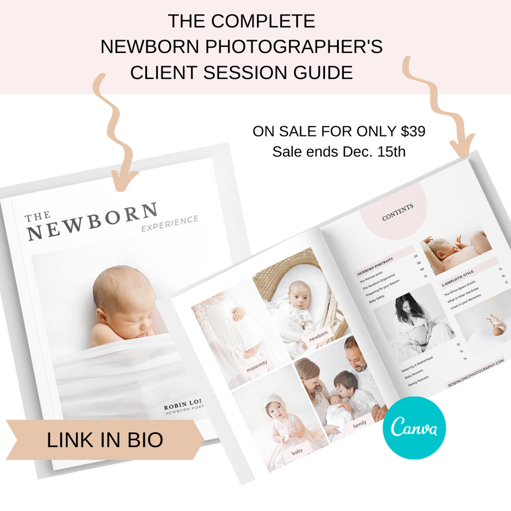 Image of NEWBORN SESSION GUIDE TEMPLATE FOR PHOTOGRAPHERS