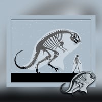 Image 1 of GHOST BUDDIES - ENAMEL PIN/MINI-PRINT COMBO