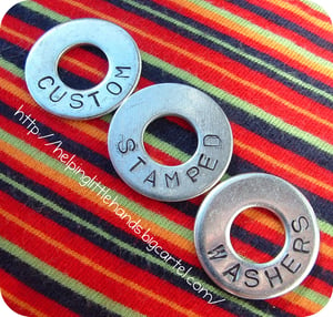 Image of Custom Stamped Washers - Set of 4