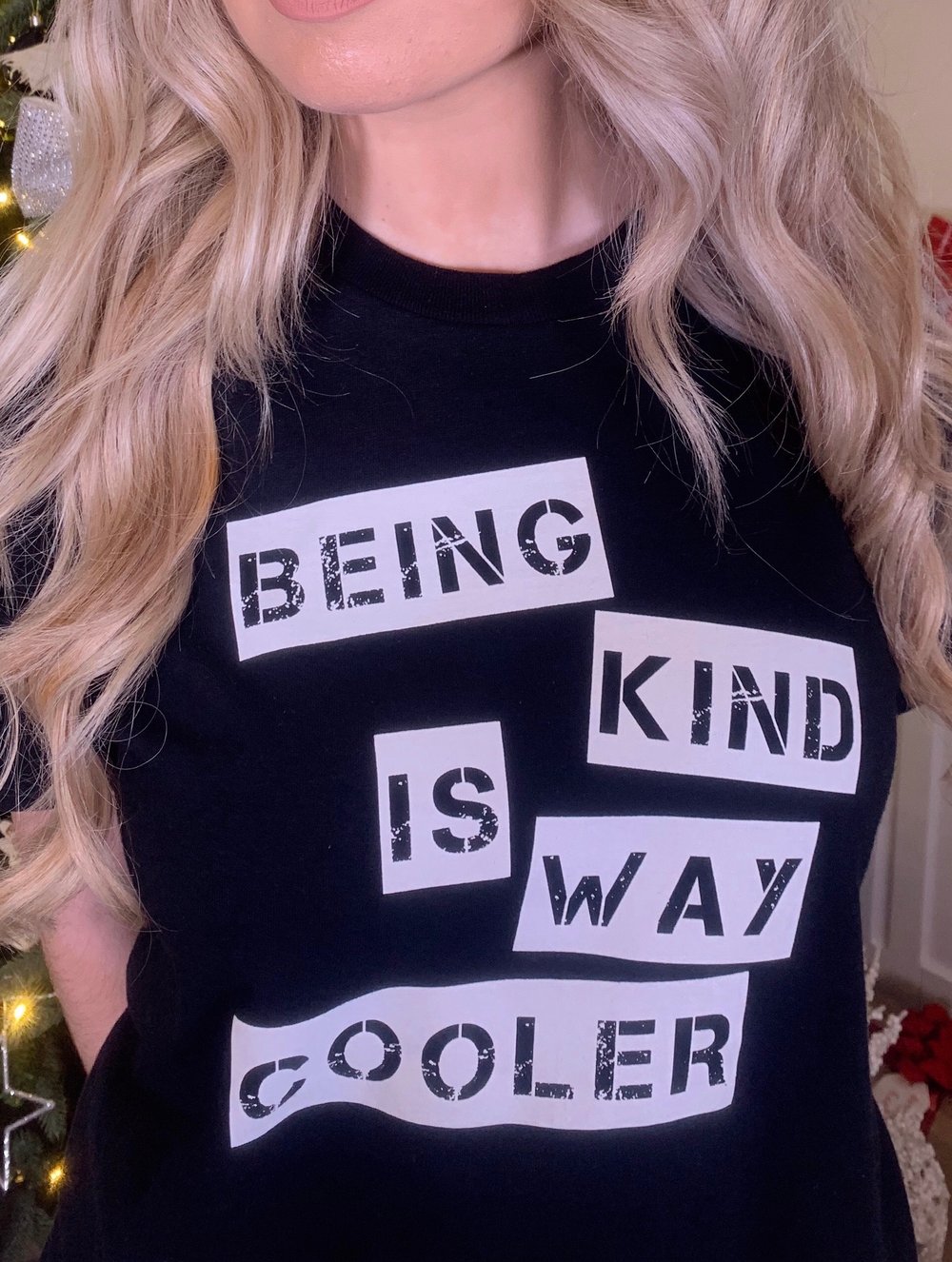 Image of TSHIRT BEING KIND IS WAY COOLER  BLACK