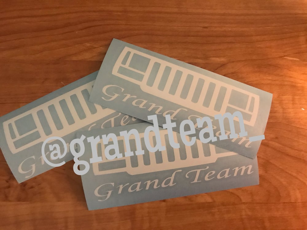 Image of ZJ Grand Team Cursive Grille Decal