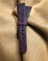 Image 3 of Dark Burgundy Horse vintage watch-strap