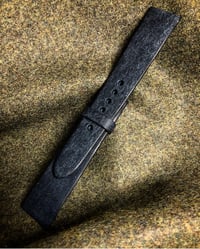 Image 1 of Blue distressed calfskin vintage watch-strap 