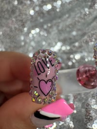 Image 1 of  Short Valentine’s Day press on nails, 