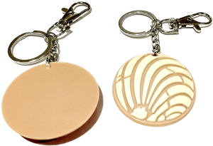 Rubber Concha keychains