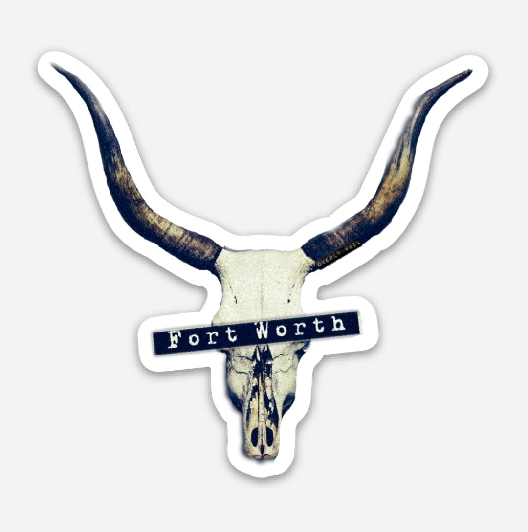 Fort Worth Longhorn Decal Overly Vain