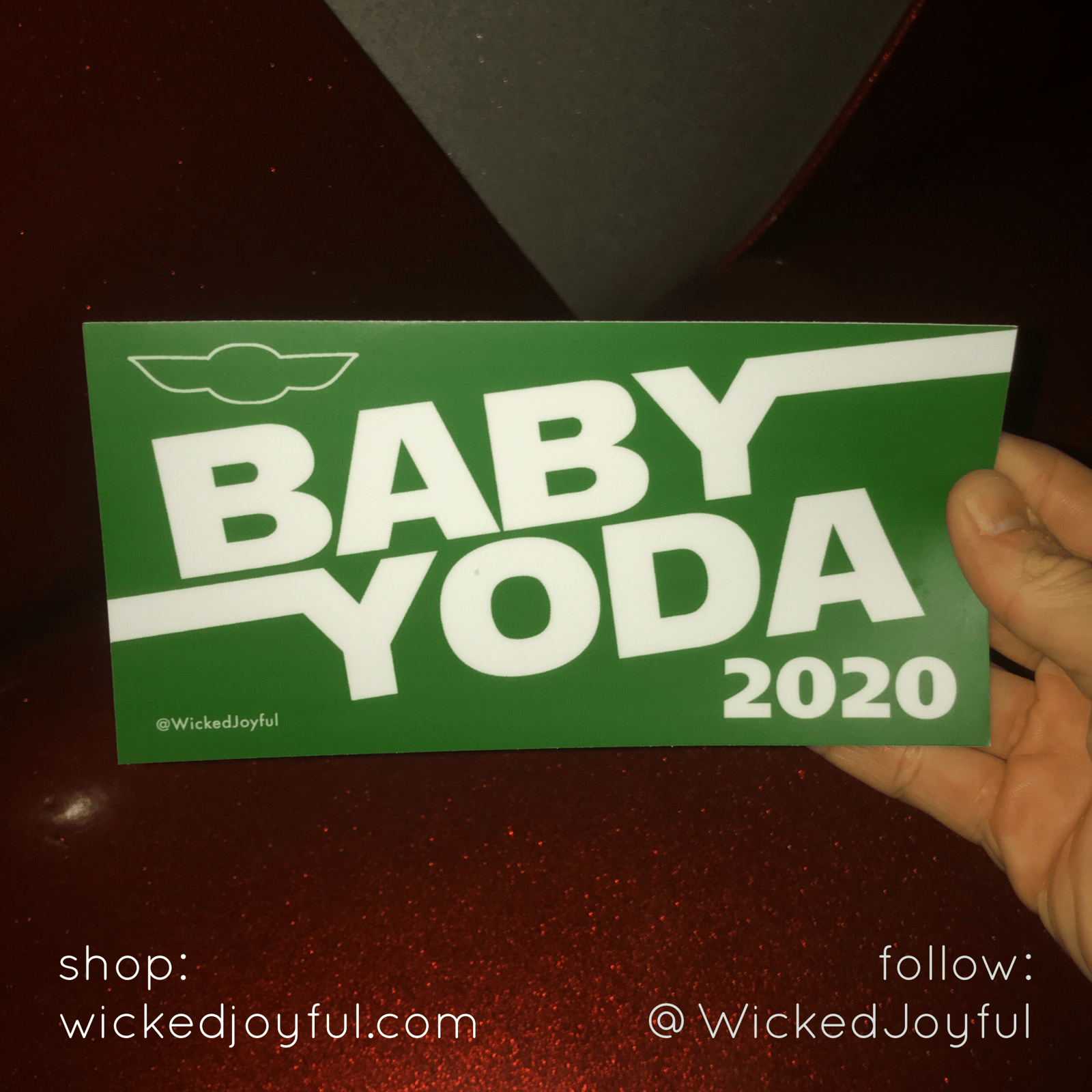 yoda bumper sticker