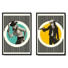Retro Cowgirl Set wall art prints