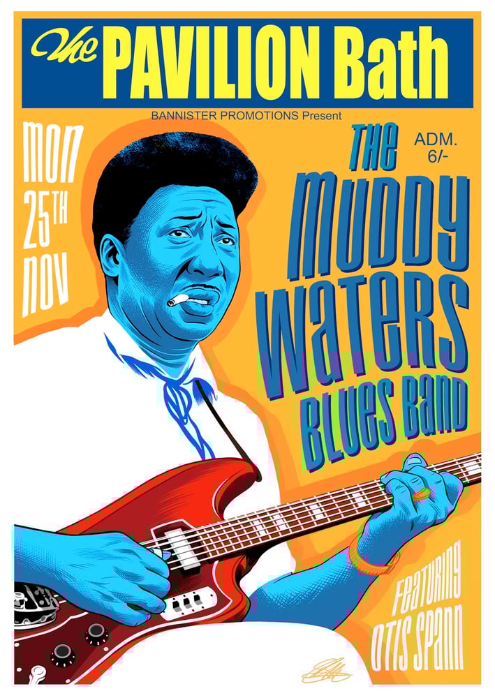 Image of MUDDY WATERS GIG POSTER SIGNED GICLEE PRINT (11.7 x 8.3 INCH)