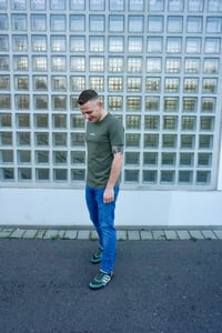 Image 3 of EE/DH Crewneck TShirt Olive