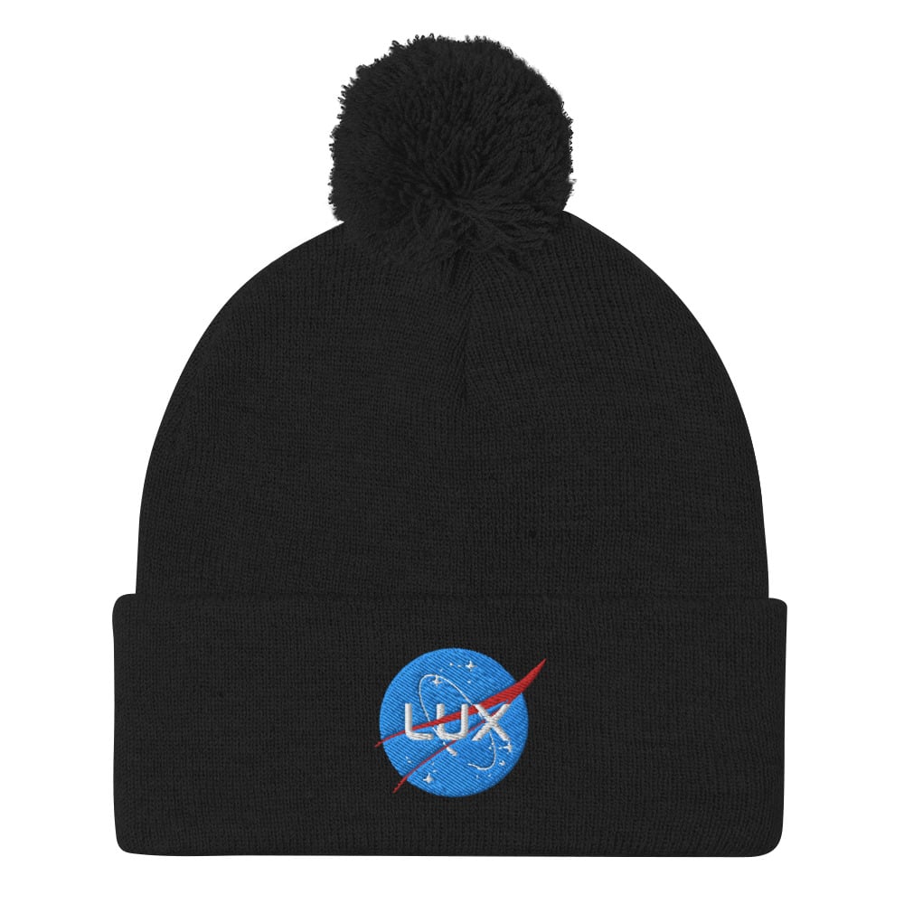 Image of LUX SPACE LOGO-POM POM BEANIE