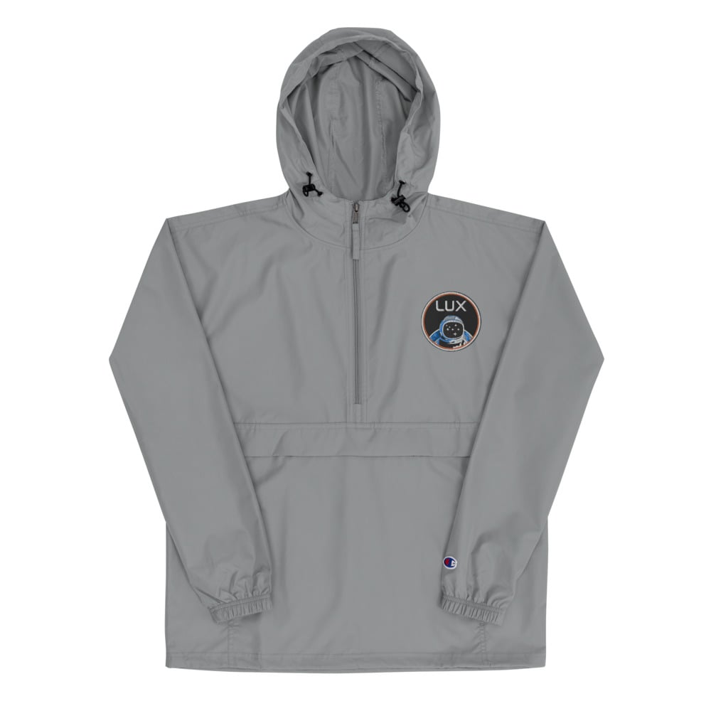 Image of LUX LOST IN SPACE DUDE PATCH GRAPHITE PACKABLE CHAMPION JACKET
