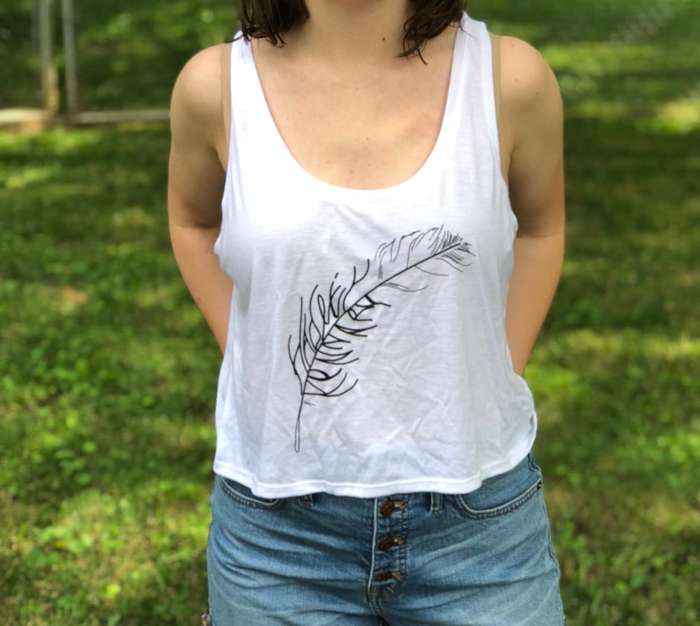 Image of Feather Logo Crop Top