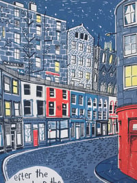 Image 2 of Winchin Spot #3 - Efter the Pub Doon the Grassmarket - Original A3 Screenprint