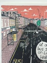 Image 3 of Winchin Spot #5 - At a Bus Stop on Leith Walk - Original A3 Screenprint