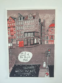 Image 1 of Winchin Spot #2 - On a Corner of the Royal Mile - Original A3 Screenprint