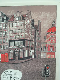 Image 2 of Winchin Spot #2 - On a Corner of the Royal Mile - Original A3 Screenprint