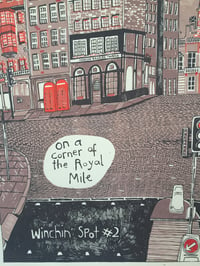 Image 3 of Winchin Spot #2 - On a Corner of the Royal Mile - Original A3 Screenprint