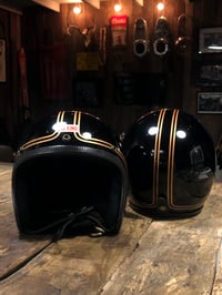 Image 4 of JK400 Black & Double Gold Pinstripes