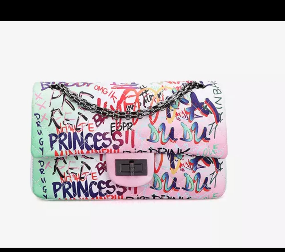 Image of Pink Graffiti (Large tote)