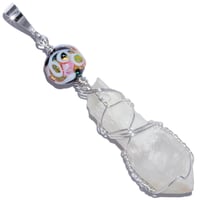 Image 1 of Frosted Scepter Quartz Crystal Pendant