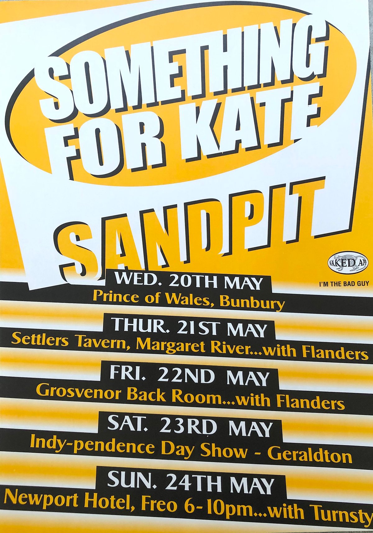 Image of Something for Kate / Sandpit Tour poster rare