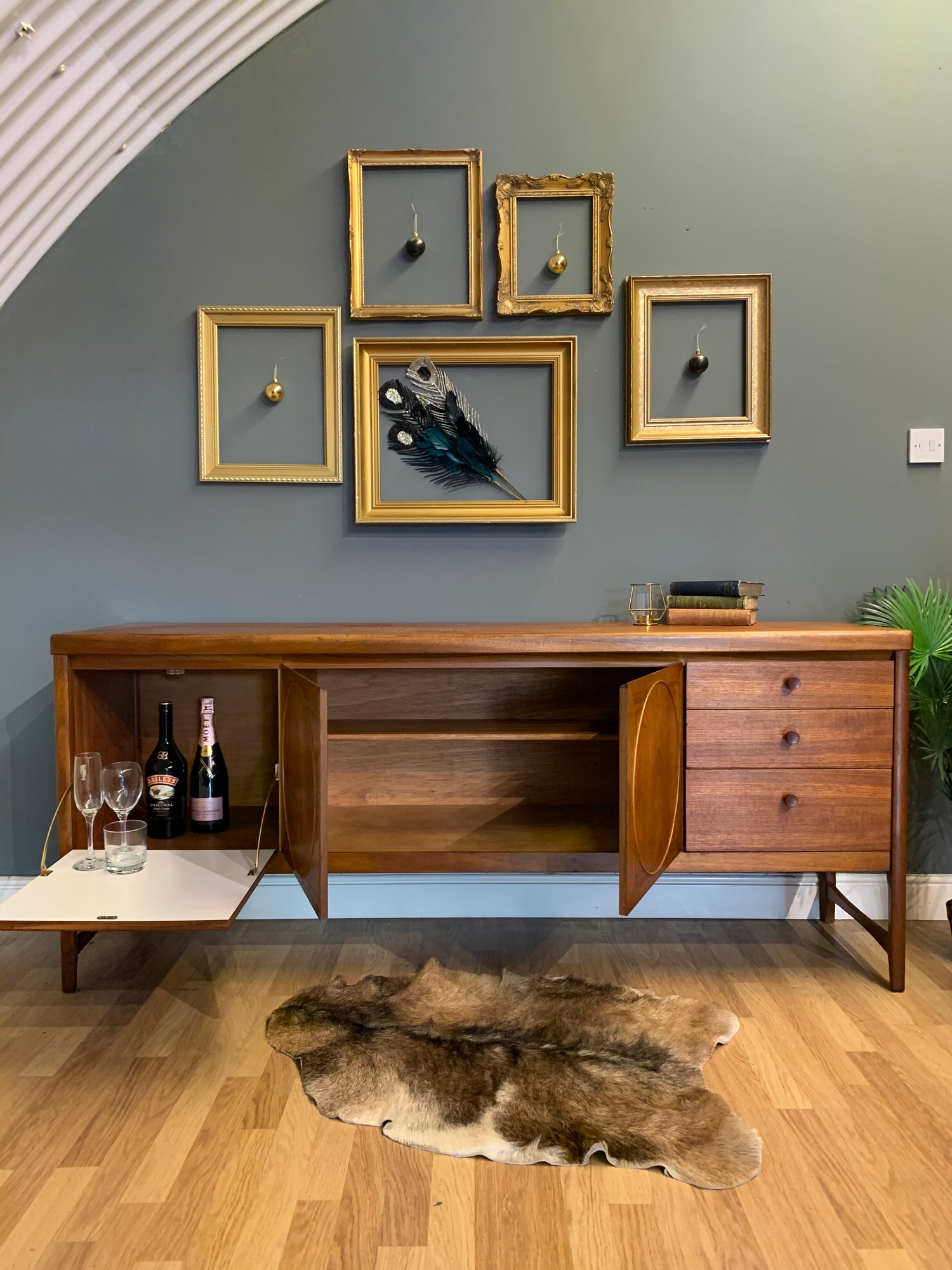 Image of Naked nathan teak circles sideboard