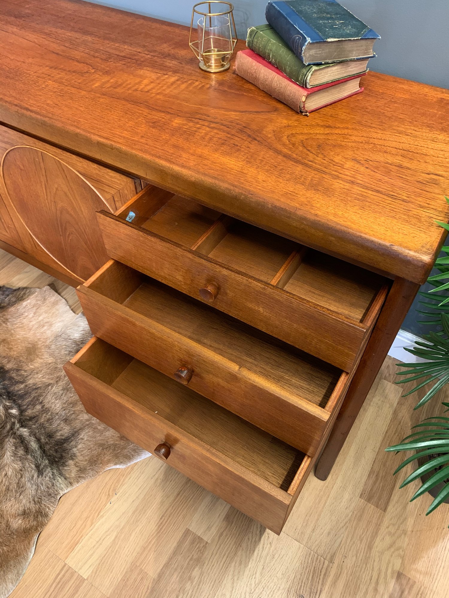 Image of Naked nathan teak circles sideboard