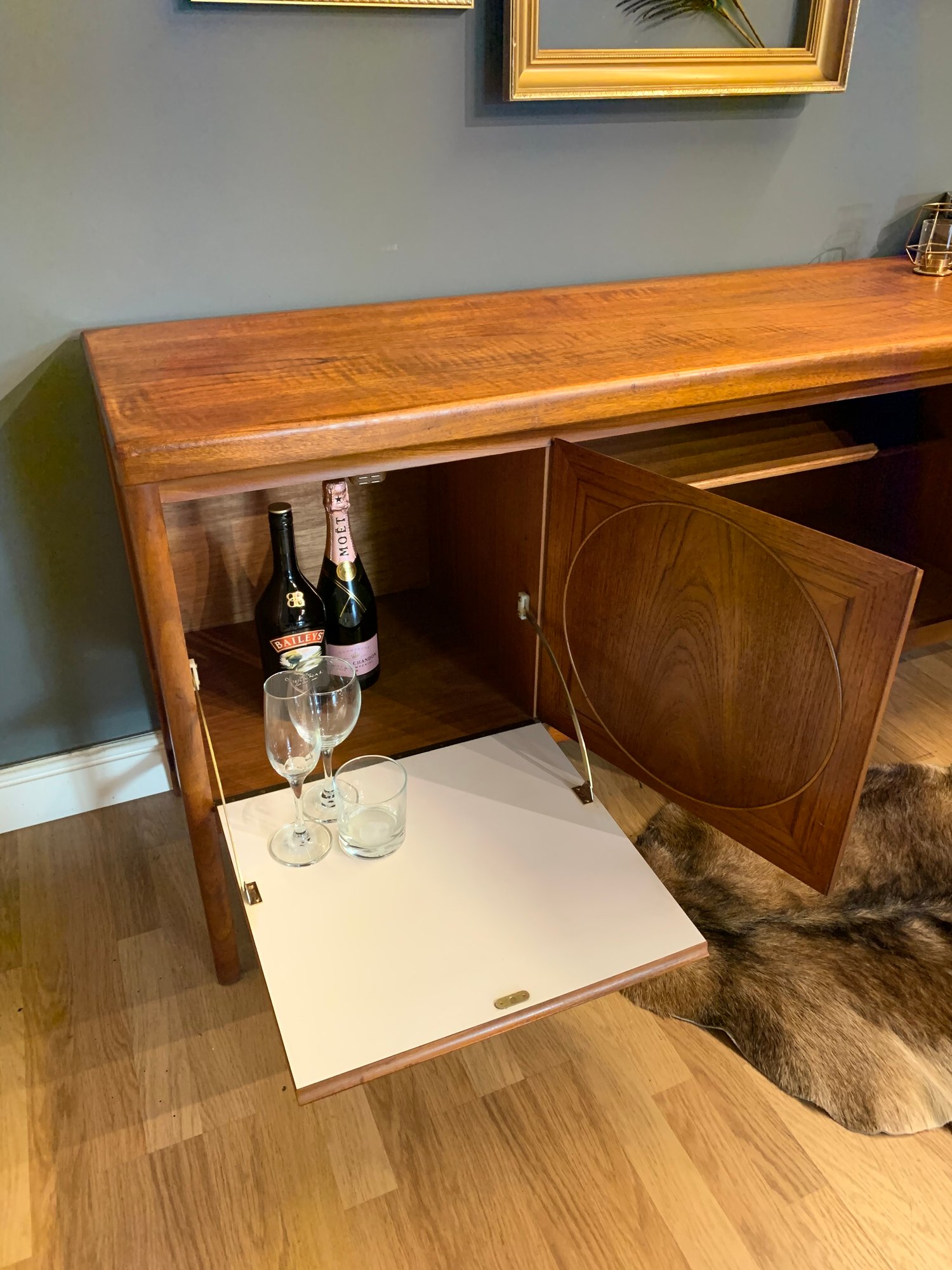 Image of Naked nathan teak circles sideboard