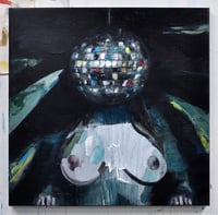 Image 2 of Painting / maleri / "Disco took my nights away" / 50x50 cm