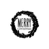 Wreath Merry Christmas Tag Stamp