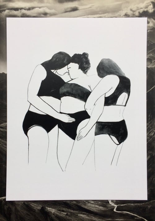 Image of Into the Dark Labyrinth we go Together Print